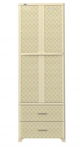 Tủ Wing L 2 cửa 2 ngăn Kem Sọc